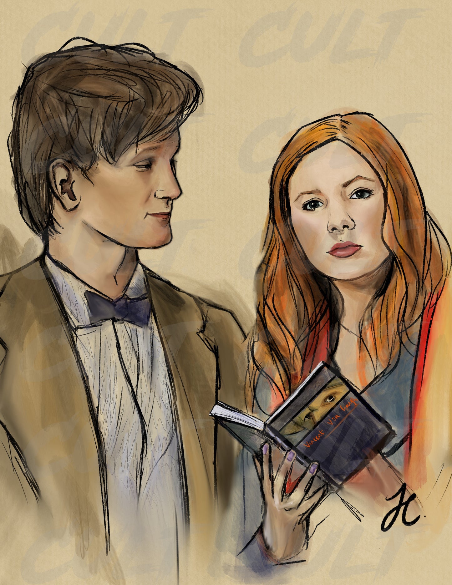 The 11th Doctor and Amy Pond Print (A4 + A3) | Doctor Who