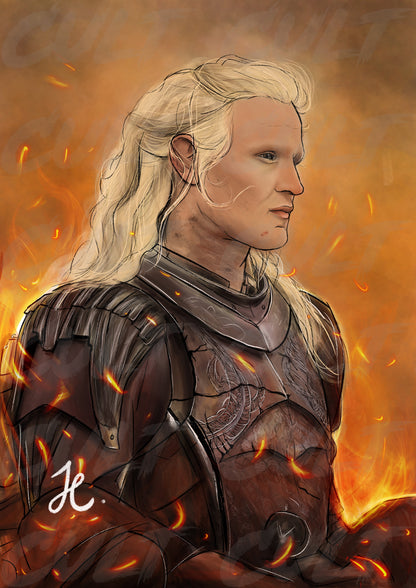 Daemon Targaryen Print (A5) | House of the Dragon LIMITED EDITION