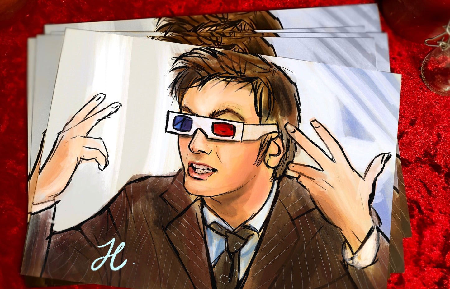 10th Doctor 3D Glasses Print (A4 + A3) | Doctor Who