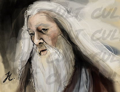 Professor Dumbledore Print (A4 + A3) | Harry Potter