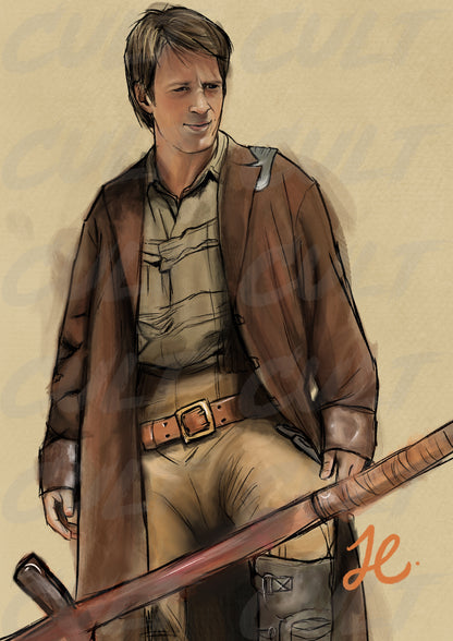 Captain Malcom Reynolds Print (A5) | Firefly