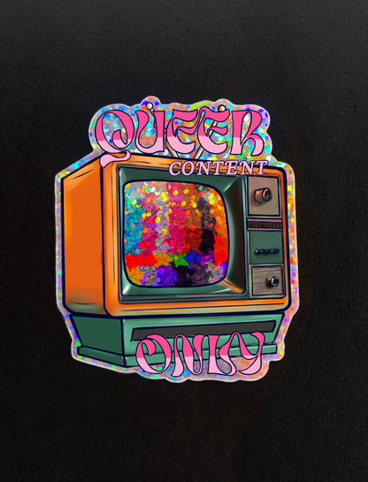 'Queer Content Only' Sticker