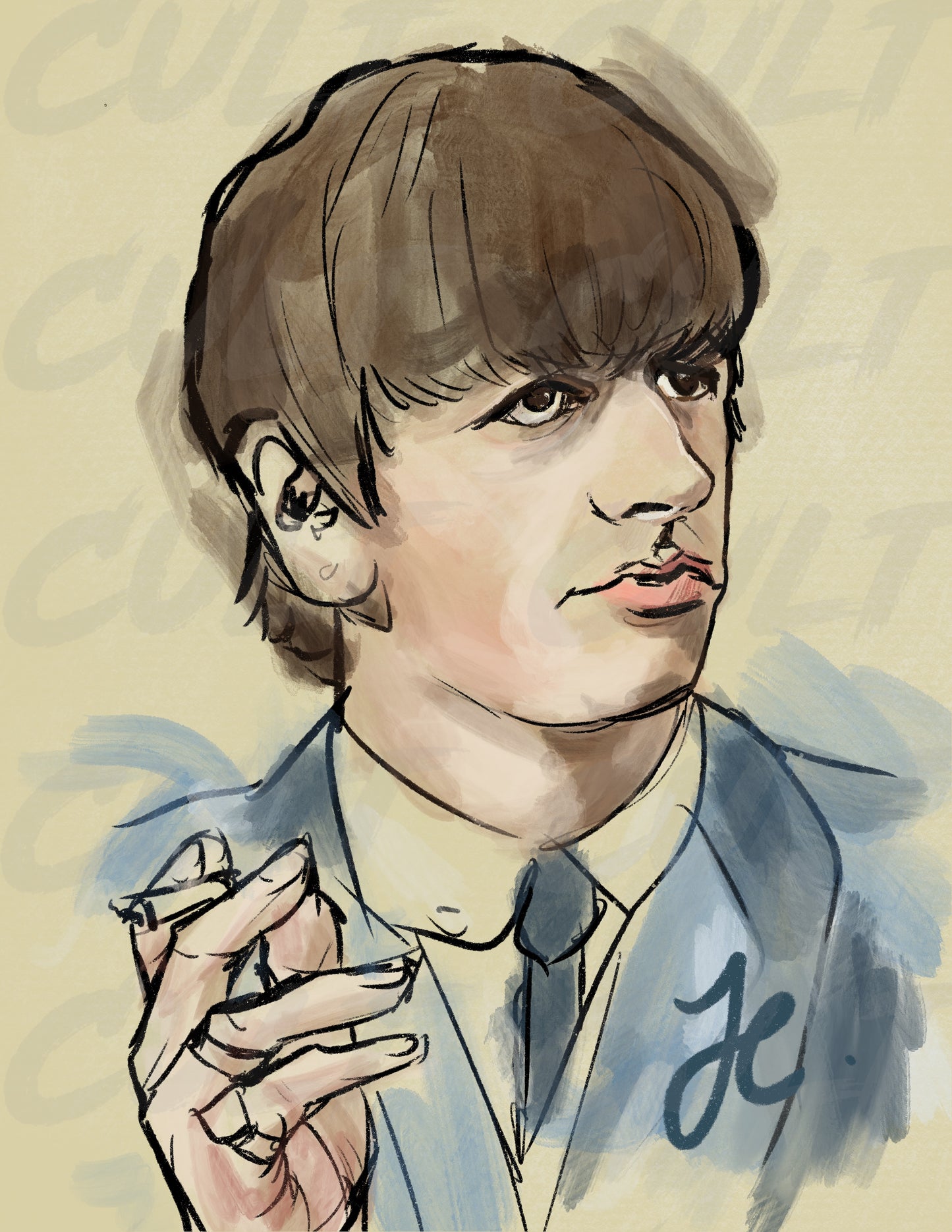 Ringo Starr Print (A5) | The Beatles