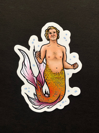 Stede the Merman Sticker (Shimmery) | Our Flag Means Death