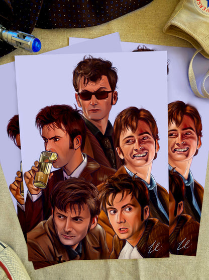 Tenth Doctor Collection Print (A4) | Doctor Who