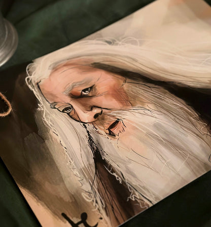 Professor Dumbledore Print (A4 + A3) | Harry Potter