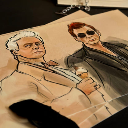 Crowley and Aziraphale Ice creams Print (A4 + A3) | Good Omens