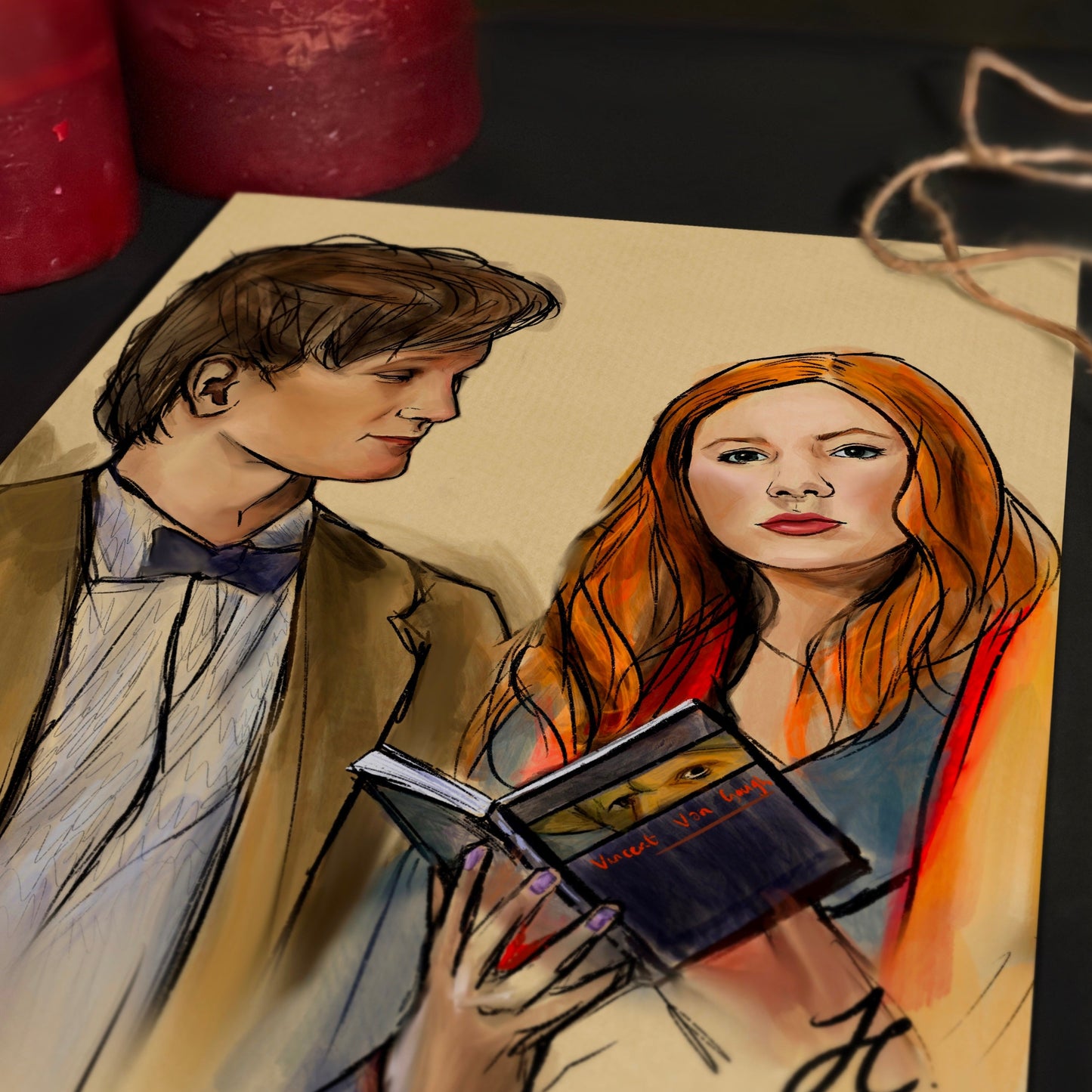 The 11th Doctor and Amy Pond Print (A4 + A3) | Doctor Who