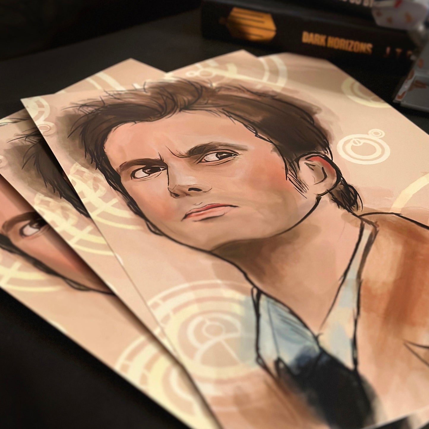 The 10th Doctor Gallifreyan Portrait Print (A4 + A3) | Doctor Who